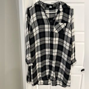 Black and White Plaid Dress